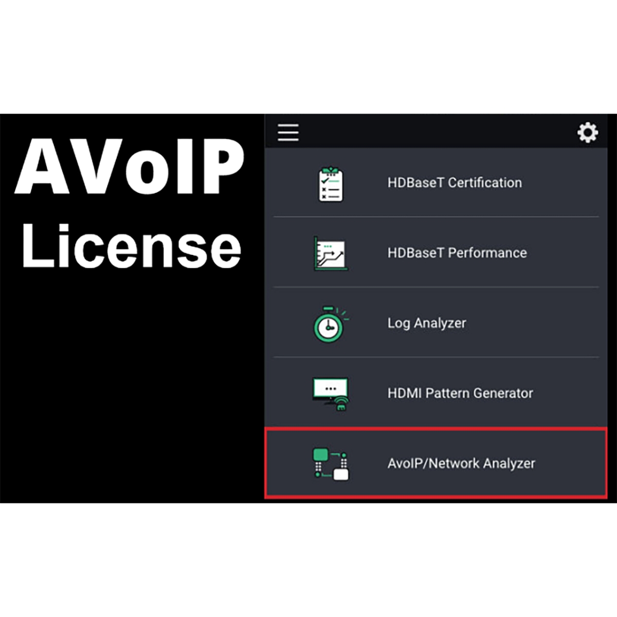 MSO-AVOIP AV Over IP Network Capability Test Upgrade for MS-TestPro 104B - License Key Download
