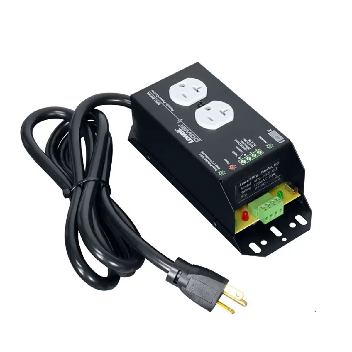 LMC-RPC-20-SCD Remote UPS Power Control with Two 20A Outlets, Terminal Strip & Surge Suppression