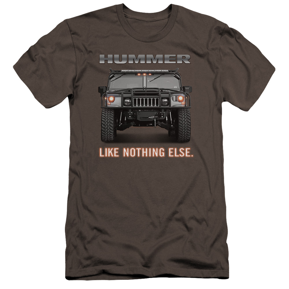 Hummer Like Nothing Else-Premium Canvas Slim Fit T-Shirt with 30-1 Thickness for Adult, Charcoal - 2XL
