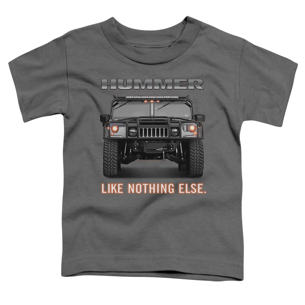 Hummer Like Nothing Else Short Sleeve Toddler T-Shirt, Charcoal - Medium 3T