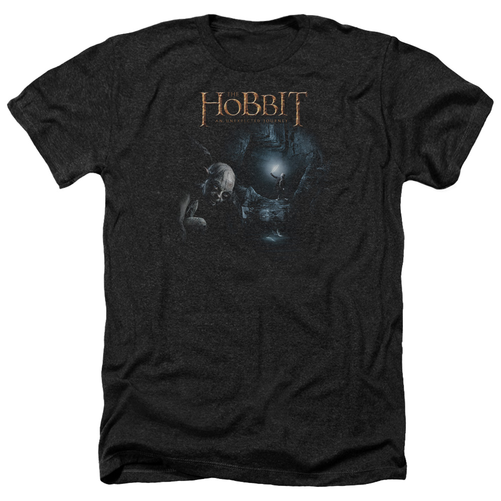The Hobbit Light Heather T-Shirt for Adult, Black - Extra Large
