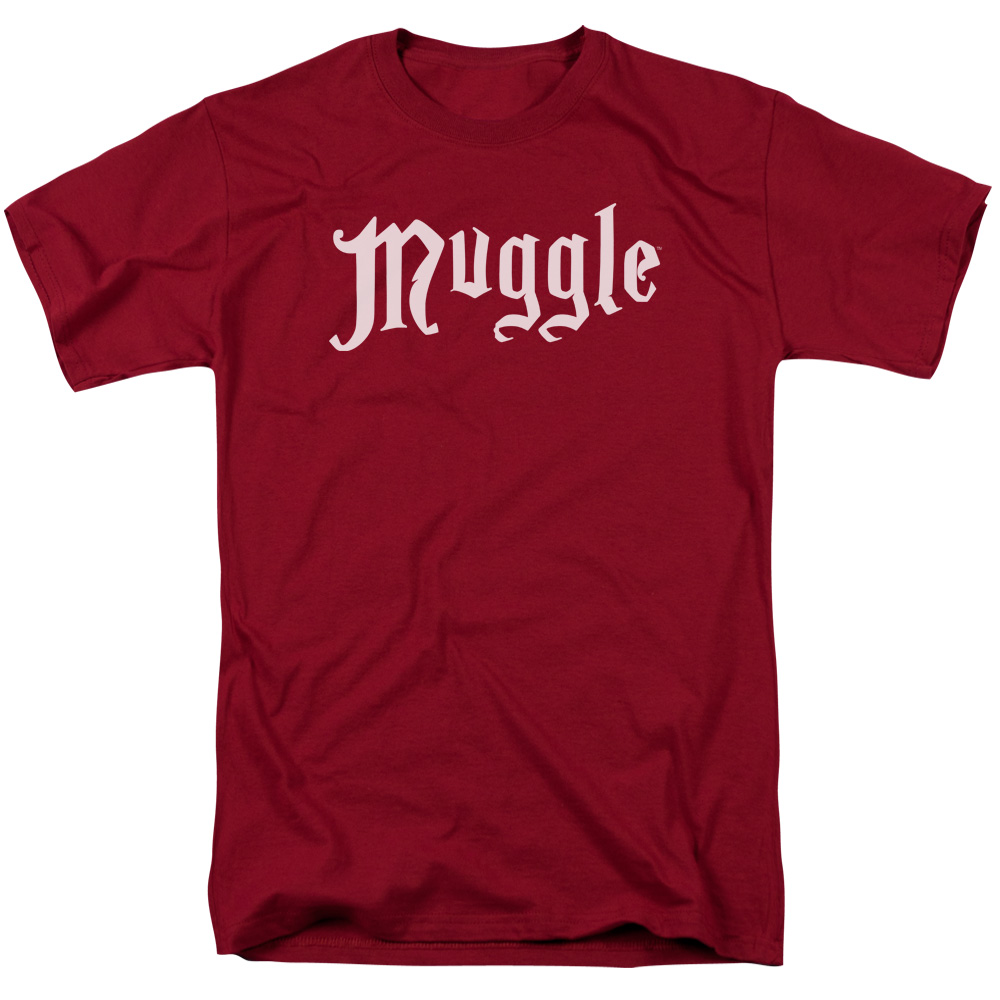 Harry Potter Muggle Short Sleeve T-Shirt with 18-1 Thickness for Adult, Cardinal - 3XL -  NewGroove, NE3762079