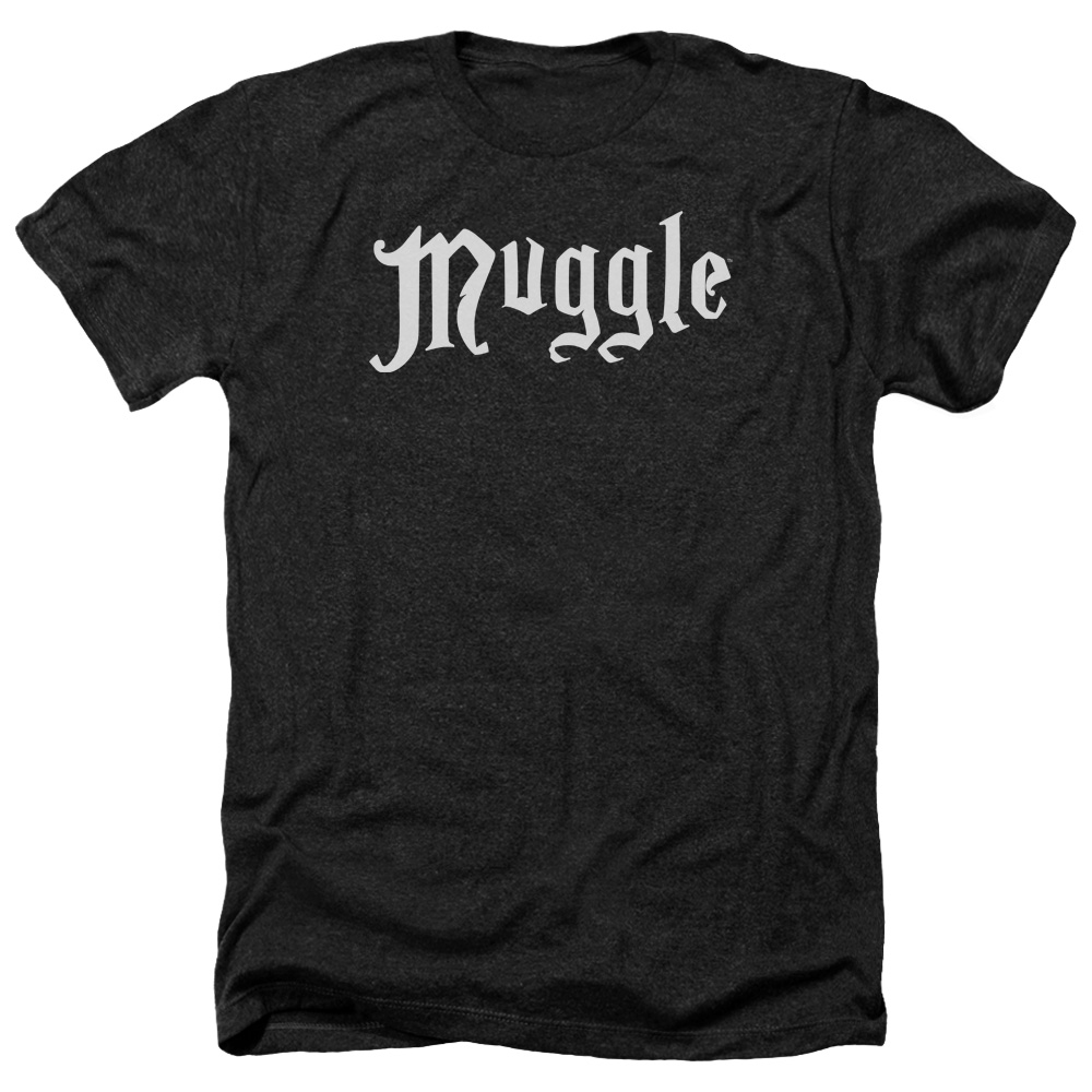 Harry Potter & Muggle-Adult T-Shirt, Heather Black - Medium