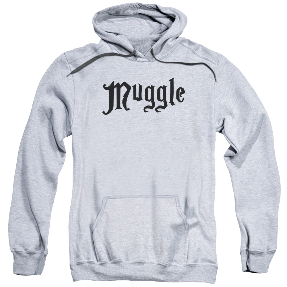 Harry Potter & Muggle-Adult Pull-Over Hoodie, Athletic Heather - Medium