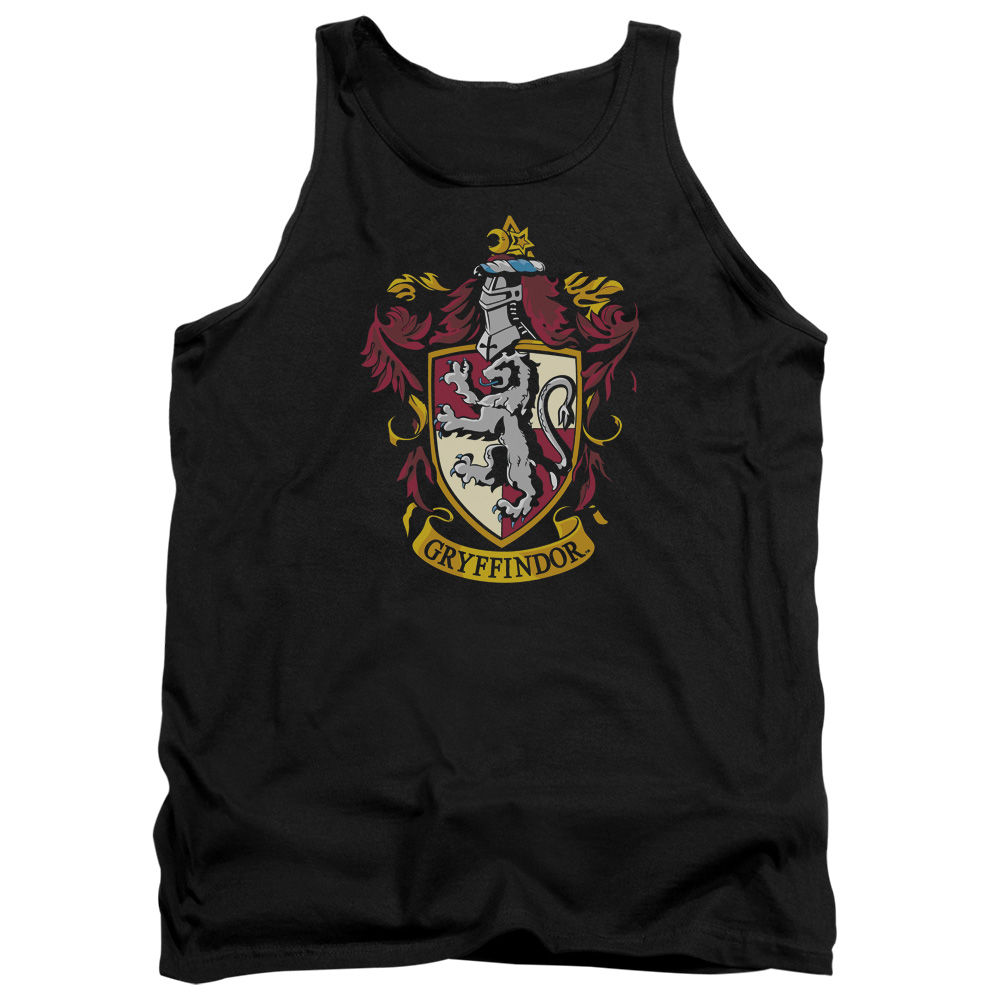 Harry Potter & Gryffindor Crest-Adult Tank Top, Black - Extra Large