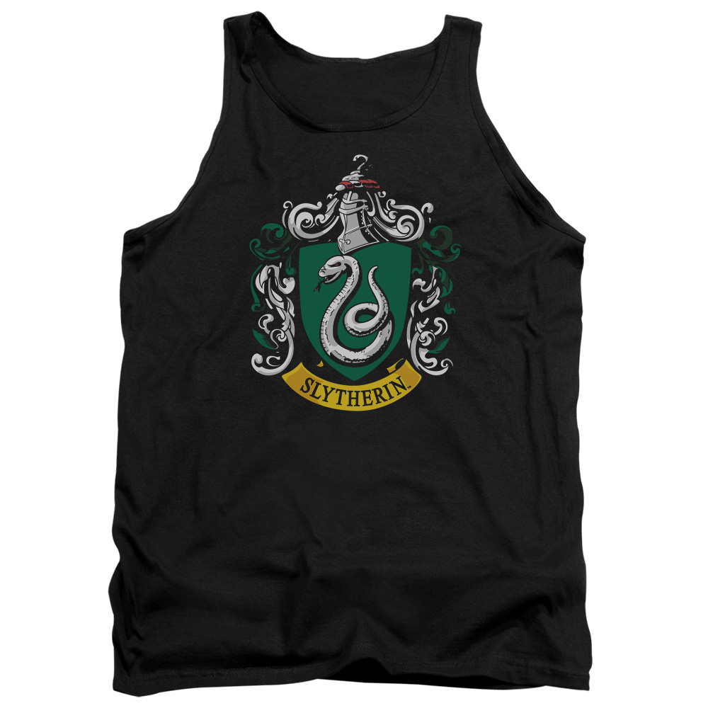 Harry Potter & Slytherin Crest-Adult Tank Top, Black - Medium