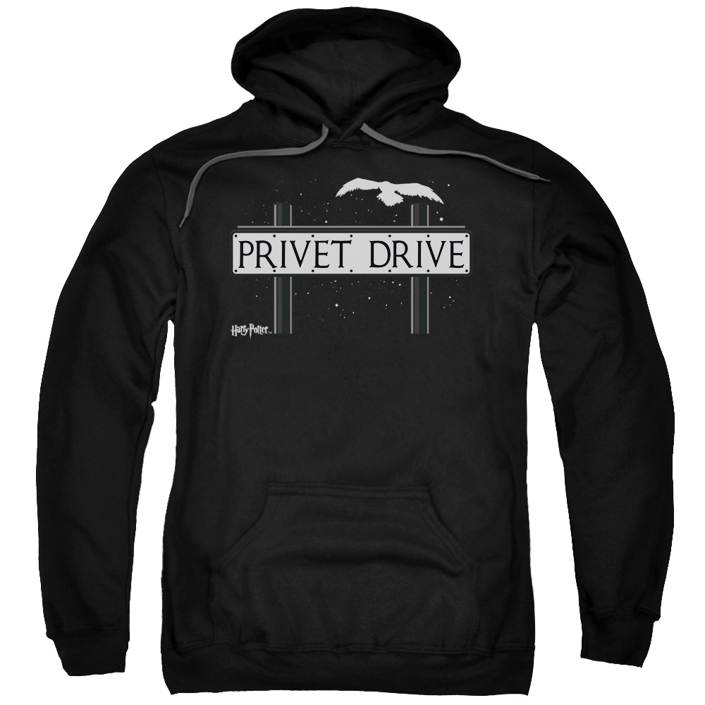 Harry Potter & Privet Drive-Adult Pull-Over Hoodie, Black - Medium