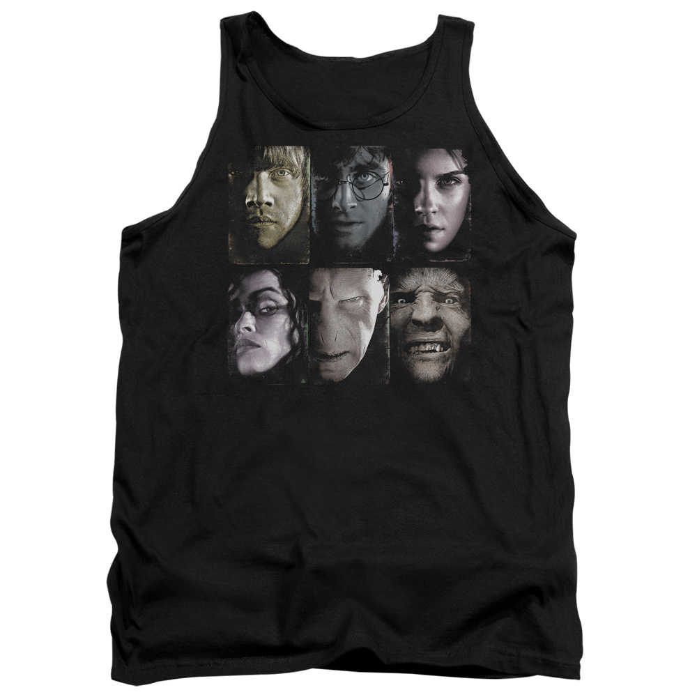 Harry Potter & Horizontal Heads Adult Tank Top, Black - Small