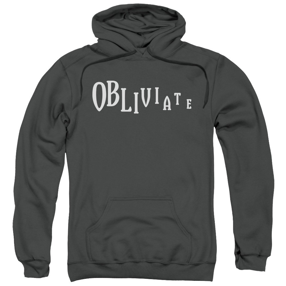 Harry Potter & Obliviate Adult Pull Over Hoodie, Charcoal - Small