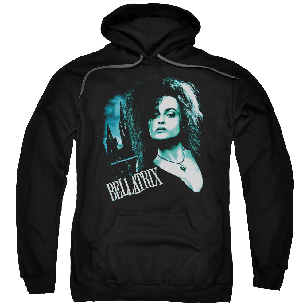 Harry Potter & Bellatrix Closeup Adult Pull Over Hoodie, Black - Medium