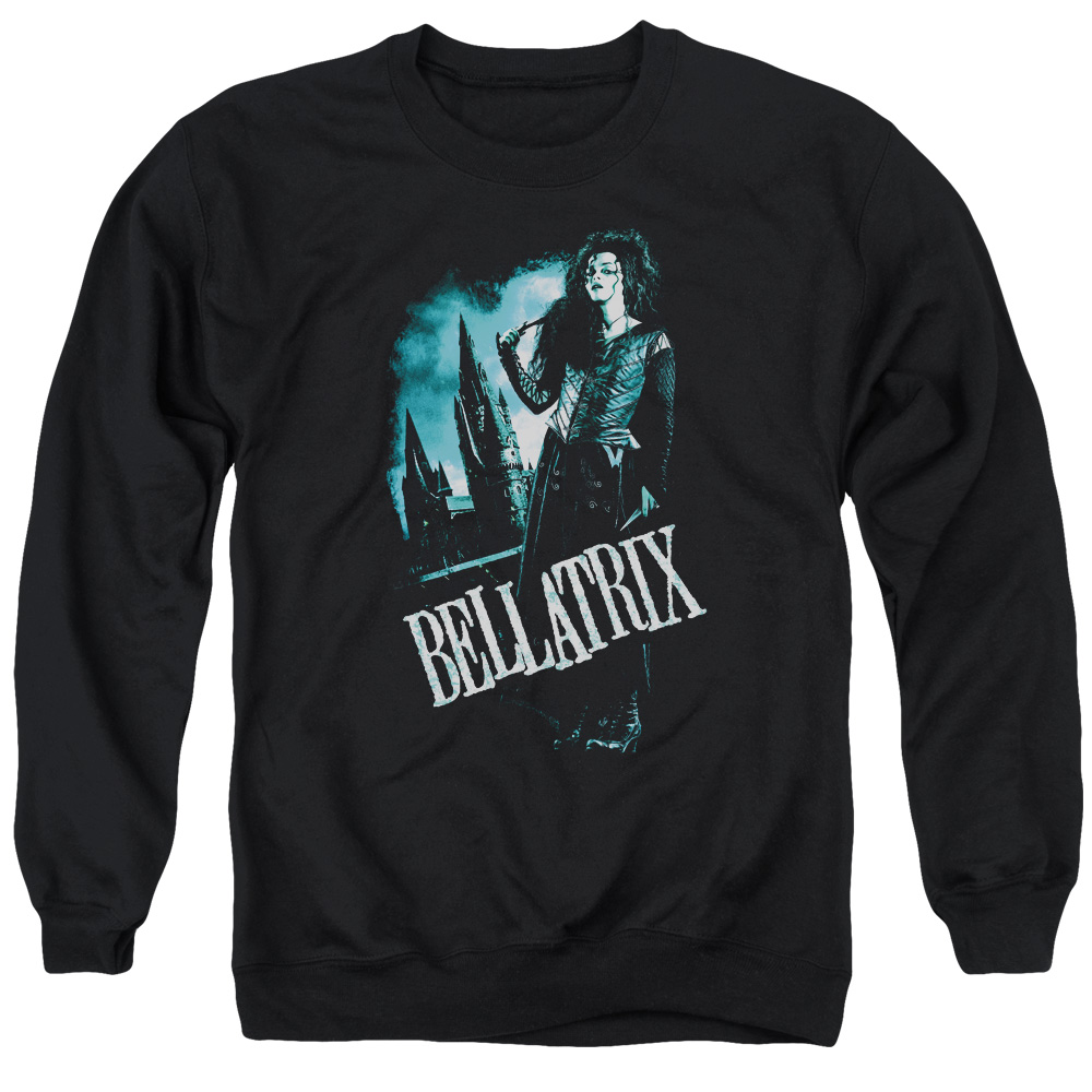 Harry Potter & Bellatrix Full Body Adult Crewneck Sweatshirt, Black - Medium