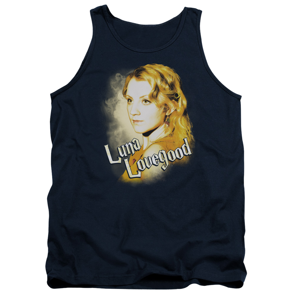 HP8032-TK-2 Harry Potter & Luna Closeup Adult Tank Top, Navy - Medium