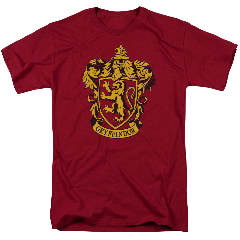 Harry Potte & Gryffindor Crest Short Sleeve Adult 18-1 T-Shirt, Cardinal - 3X -  NewGroove, NE3817172