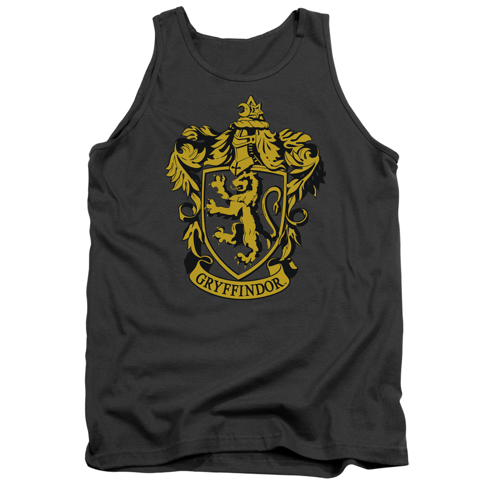 Harry Potte & Gryffindor Crest Adult Tank Top, Charcoal - Medium
