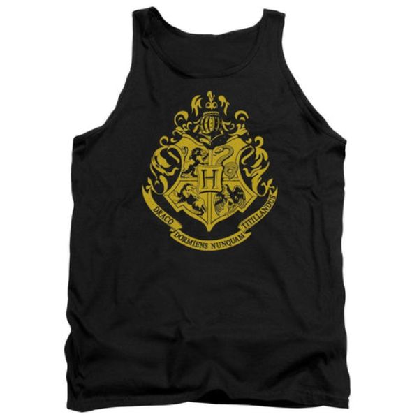 Harry Potter & Hogwarts Crest-Adult Tank Top, Black - 2X