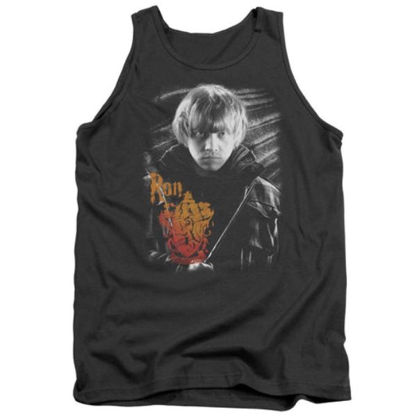 Harry Potter & Ron Portrait-Adult Tank Top, Charcoal - Medium