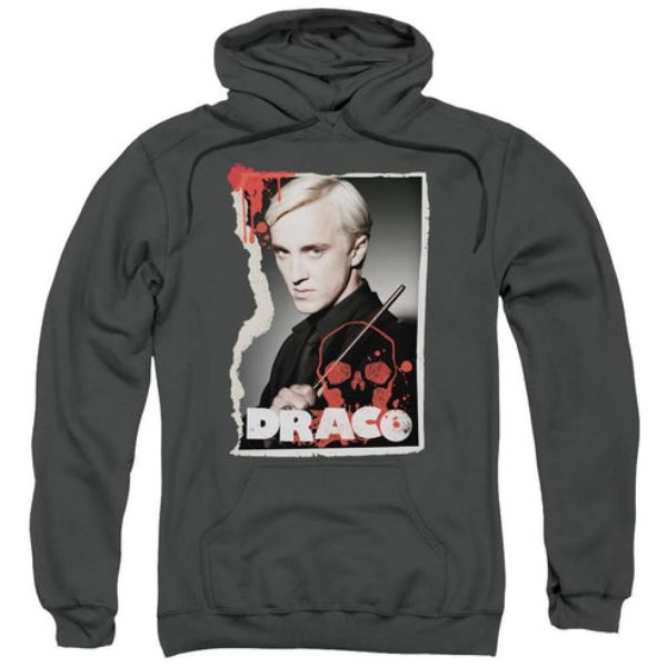 Harry Potter & Draco Frame-Adult Pull-Over Hoodie, Charcoal - Medium