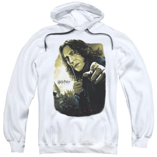 Harry Potter & Snape Poster-Adult Pull-Over Hoodie, White - Extra Large