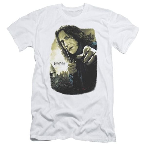 Harry Potter & Snape Poster-HBO Short Sleeve Adult 30-1 T-Shirt, White - Large
