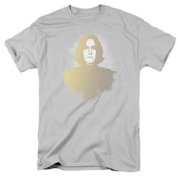 Harry Potter & Snape Fade-Short Sleeve Adult 18-1 T-Shirt, Silver - Extra Large