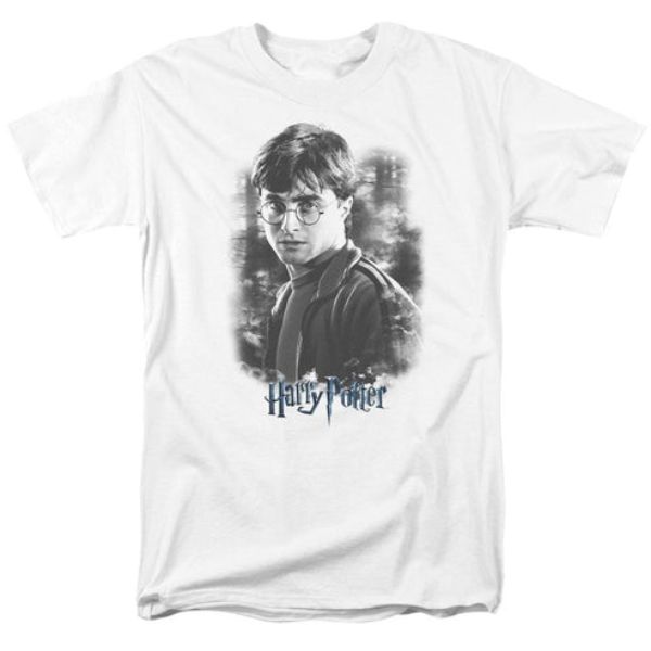 HP8058-AT-7 Harry Potter & Harry in the Woods-Short Sleeve Adult 18-1 T-Shirt, White - 4X