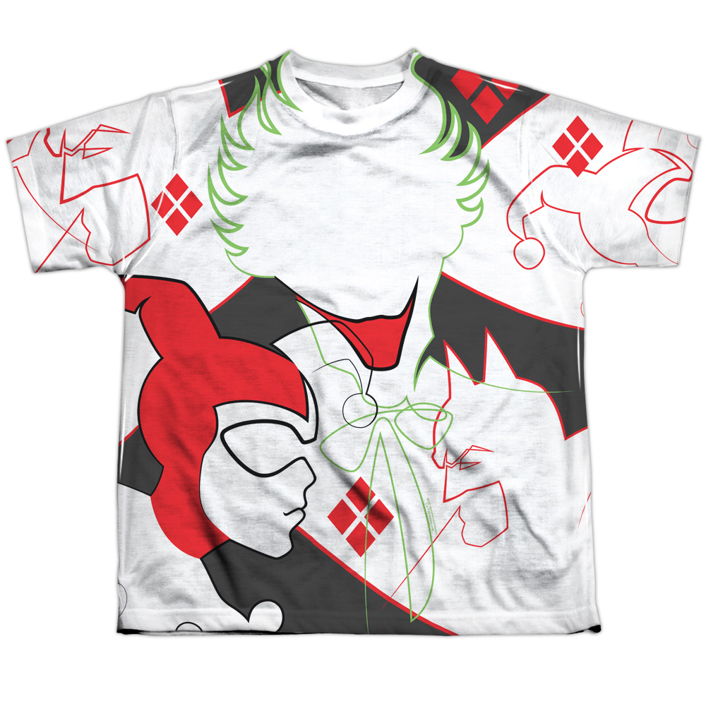 DCO899-YTPP-4 DCO Joker Harley Inline Youth Short Sleeve T-Shirt, White - Extra Large