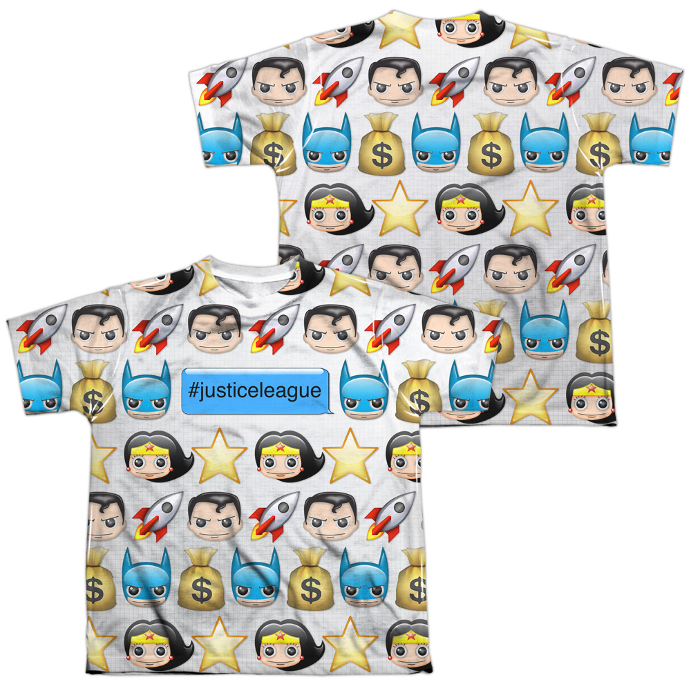 DCO873FB-YTPP-4 DC Hashtag Front & Back Print Youth Short Sleeve T-Shirt, White - Extra Large