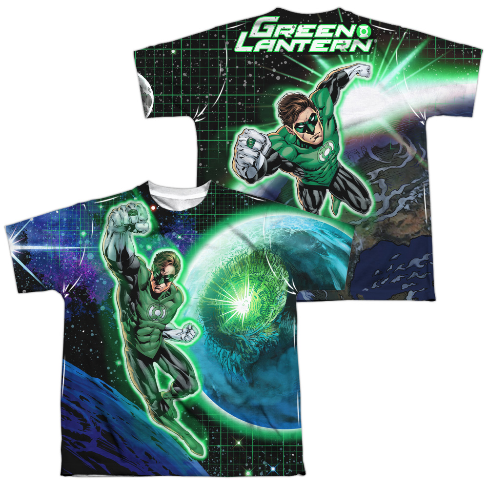 DCO853FB-YTPP-4 DC GL In Space Front & Back Print Youth Short Sleeve T-Shirt, White - Extra Large
