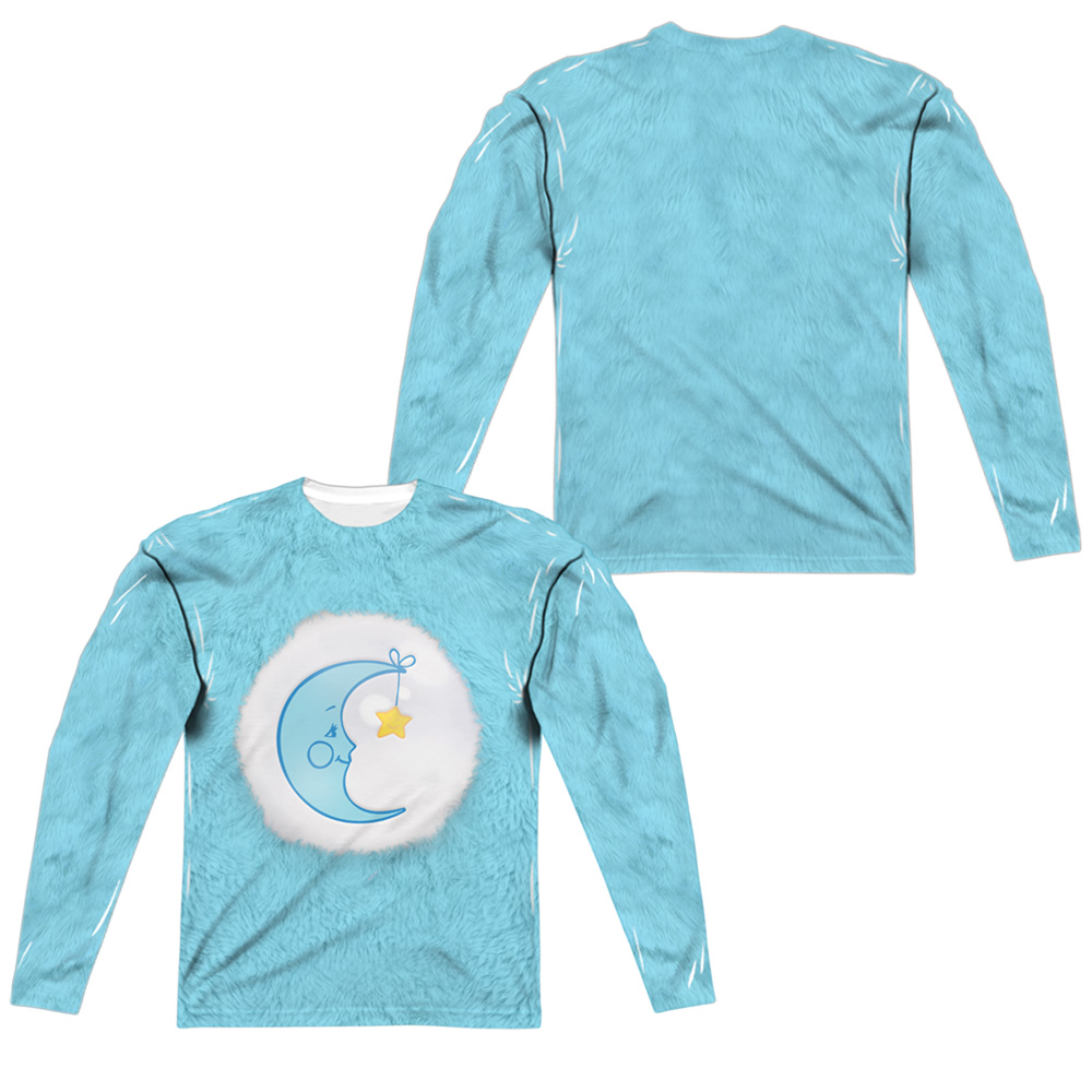CBR282FB-ALPP-1 Care Bears Bedtime Bear Long Sleeve Adult Crew T-Shirt, White - Small