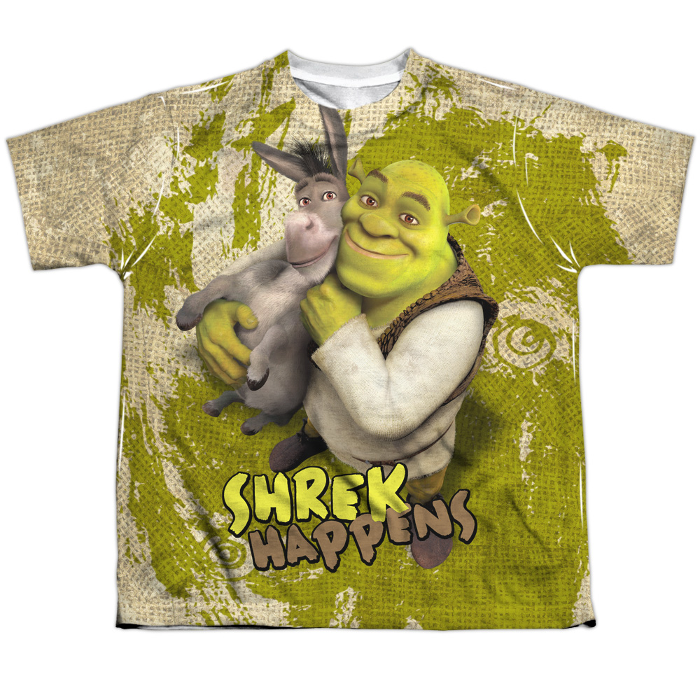 DRM180-YTPP-4 Shrek Best Friends Youth Short Sleeve T-Shirt, White - Extra Large