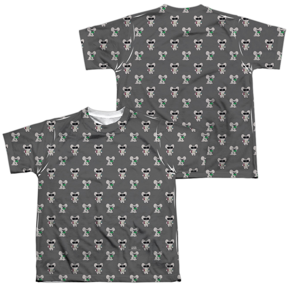 CN525FB-YTPP-4 We Bare Bears Nom Nom Front & Back Print Youth Short Sleeve T-Shirt, White - Extra Large