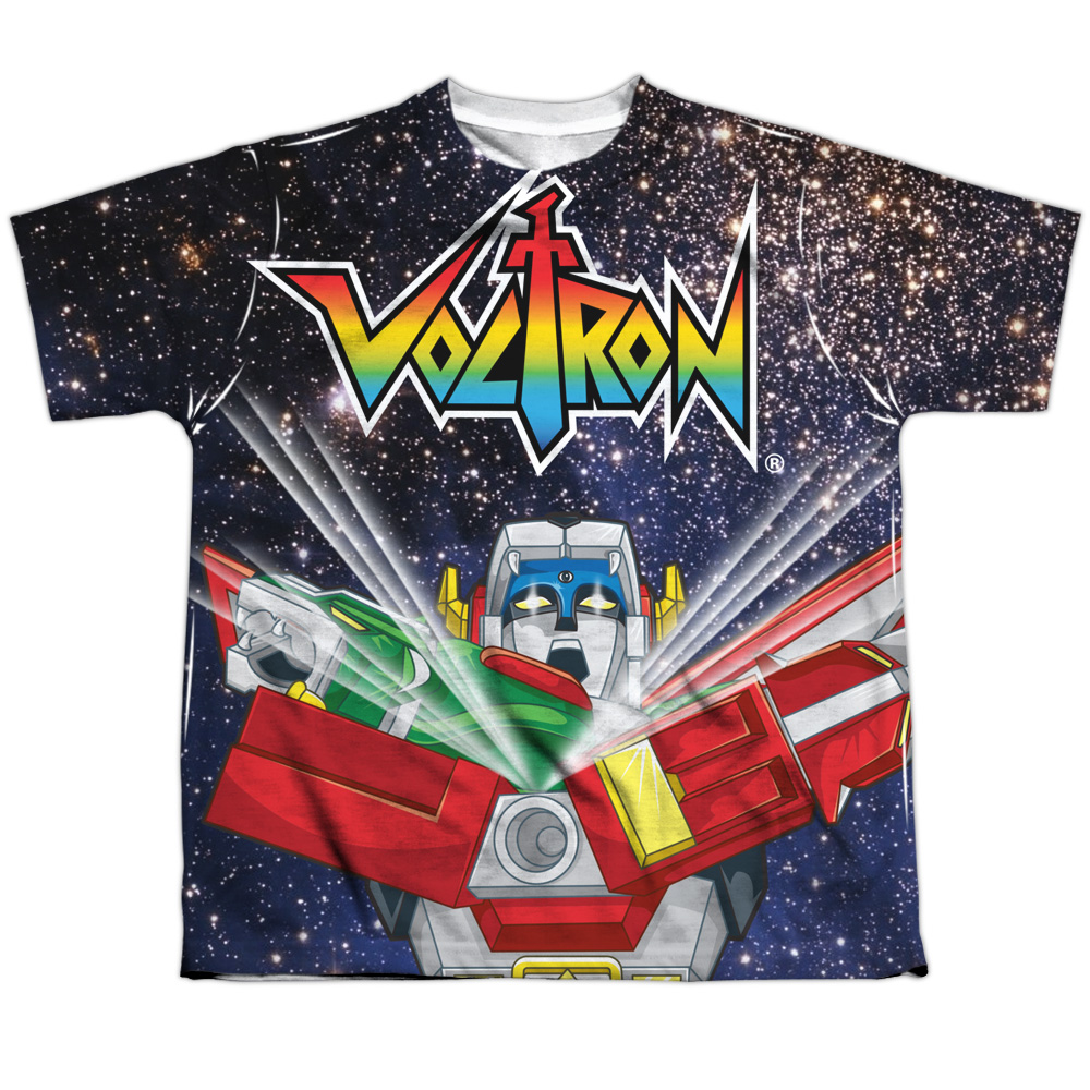 DRM249-YTPP-4 Voltron Space Defender Youth Short Sleeve T-Shirt, White - Extra Large