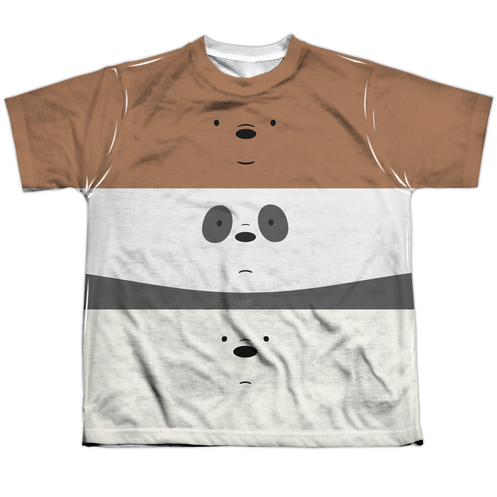 CN526-YTPP-4 We Bare Bears Stack Youth Short Sleeve T-Shirt, White - Extra Large
