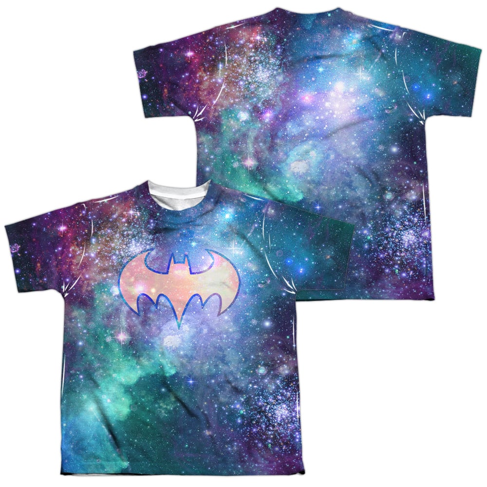 DCO877FB-YTPP-4 DC Shielded Galaxy Front & Back Print Youth Short Sleeve T-Shirt, White - Extra Large