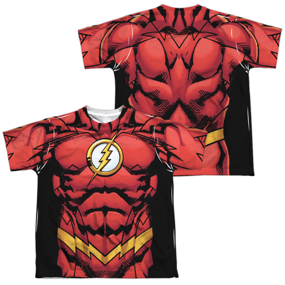 JLA505FB-YTPP-4 JLA Flash 52 Front & Back Print Youth Short Sleeve T-Shirt, White - Extra Large