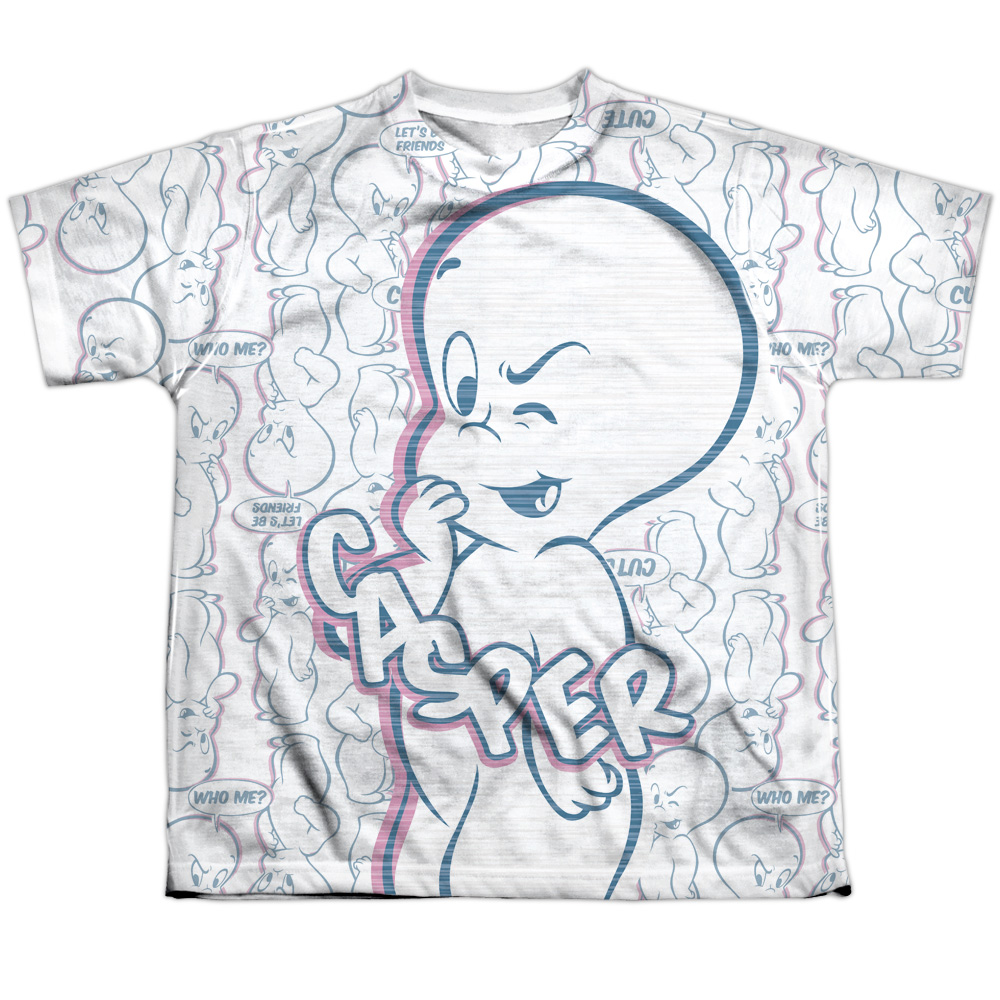 DRM215-YTPP-4 Casper Friendly Ghost Youth Short Sleeve T-Shirt, White - Extra Large