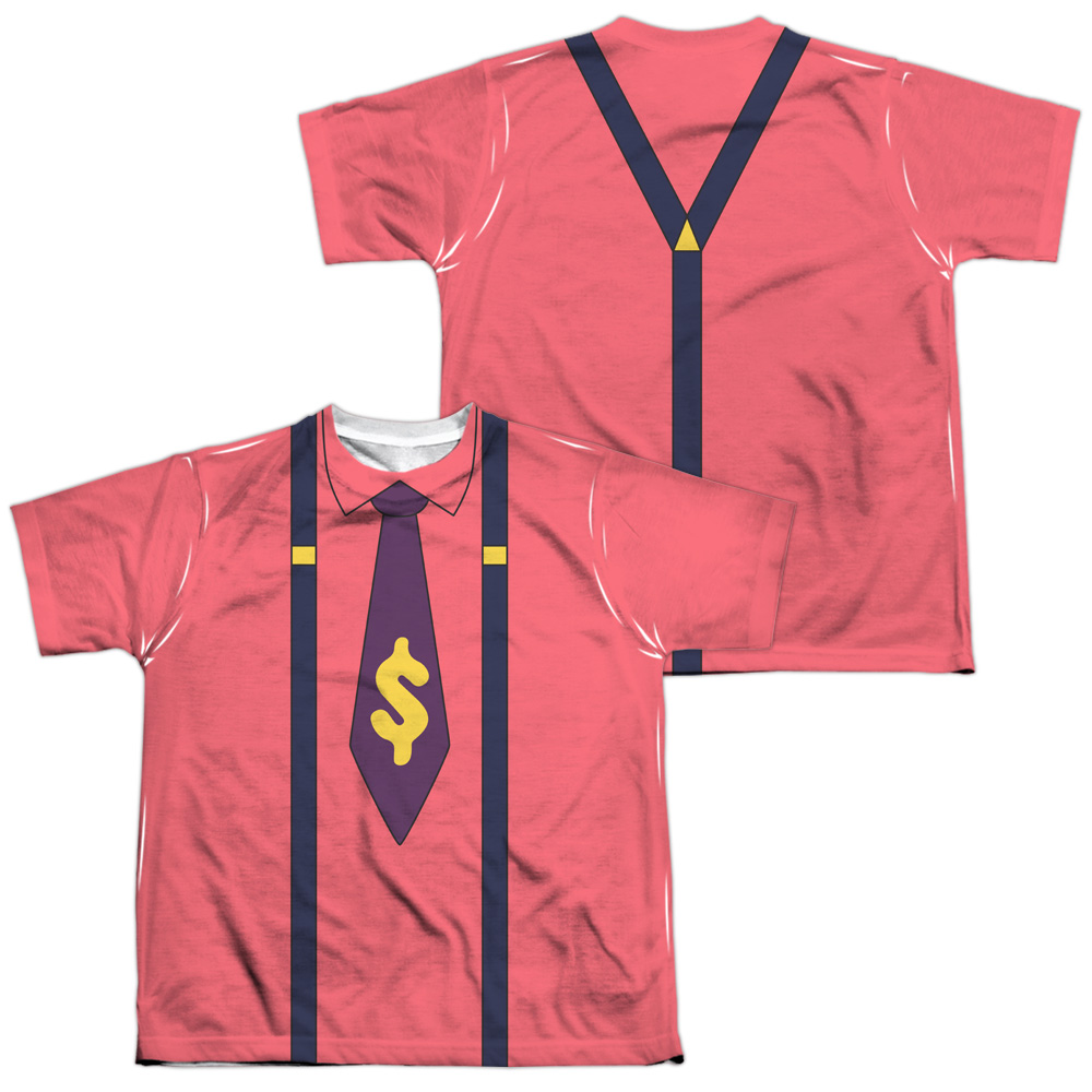 CN446FB-YTPP-4 Steven Universe Tiger Millionaire Front & Back Print Youth Short Sleeve T-Shirt, White - Extra Large