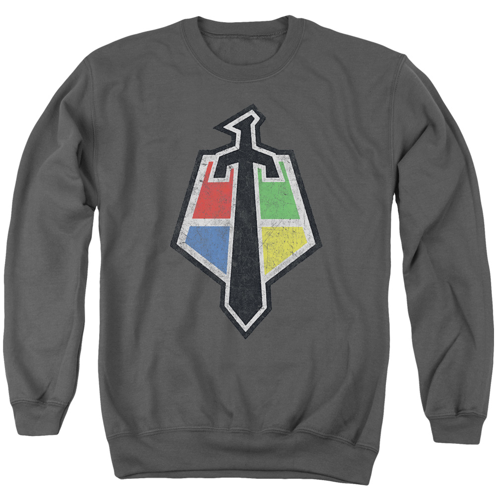 DRM218-AS-1 Voltron Sigil Adult Crewneck Sweatshirt, Charcoal - Small