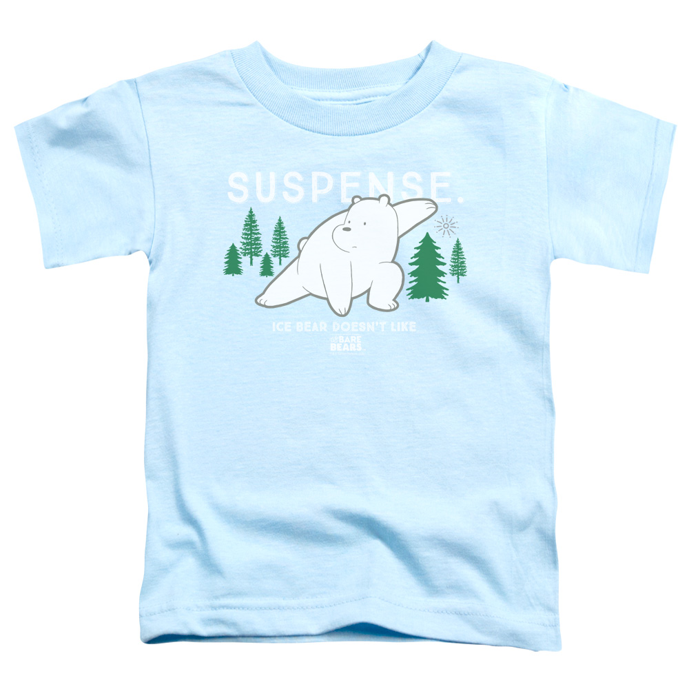 CN720-TT-2 We Bare Bears Suspense Toddler Short Sleeve T-Shirt, Light Blue - Medium 3T