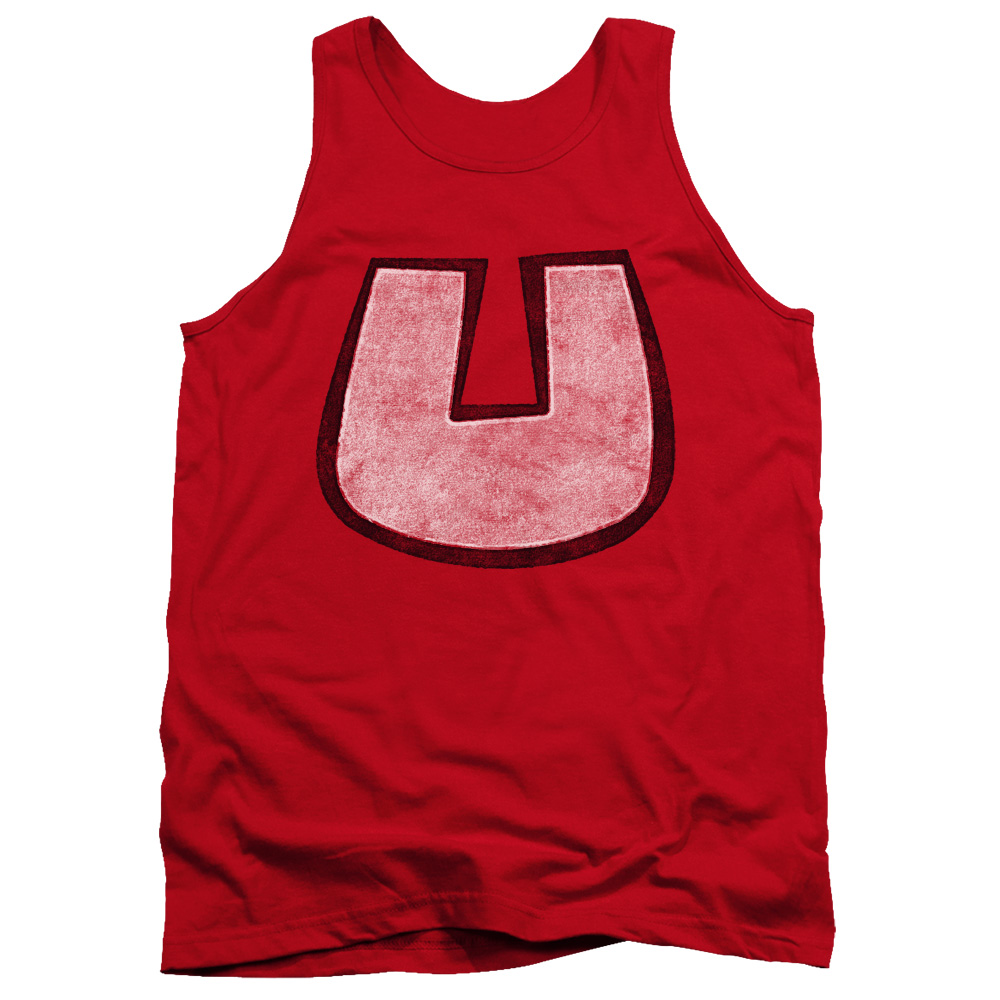 DRM109B-TK-2 Underdog U Crest Adult Tank Top, Red - Medium