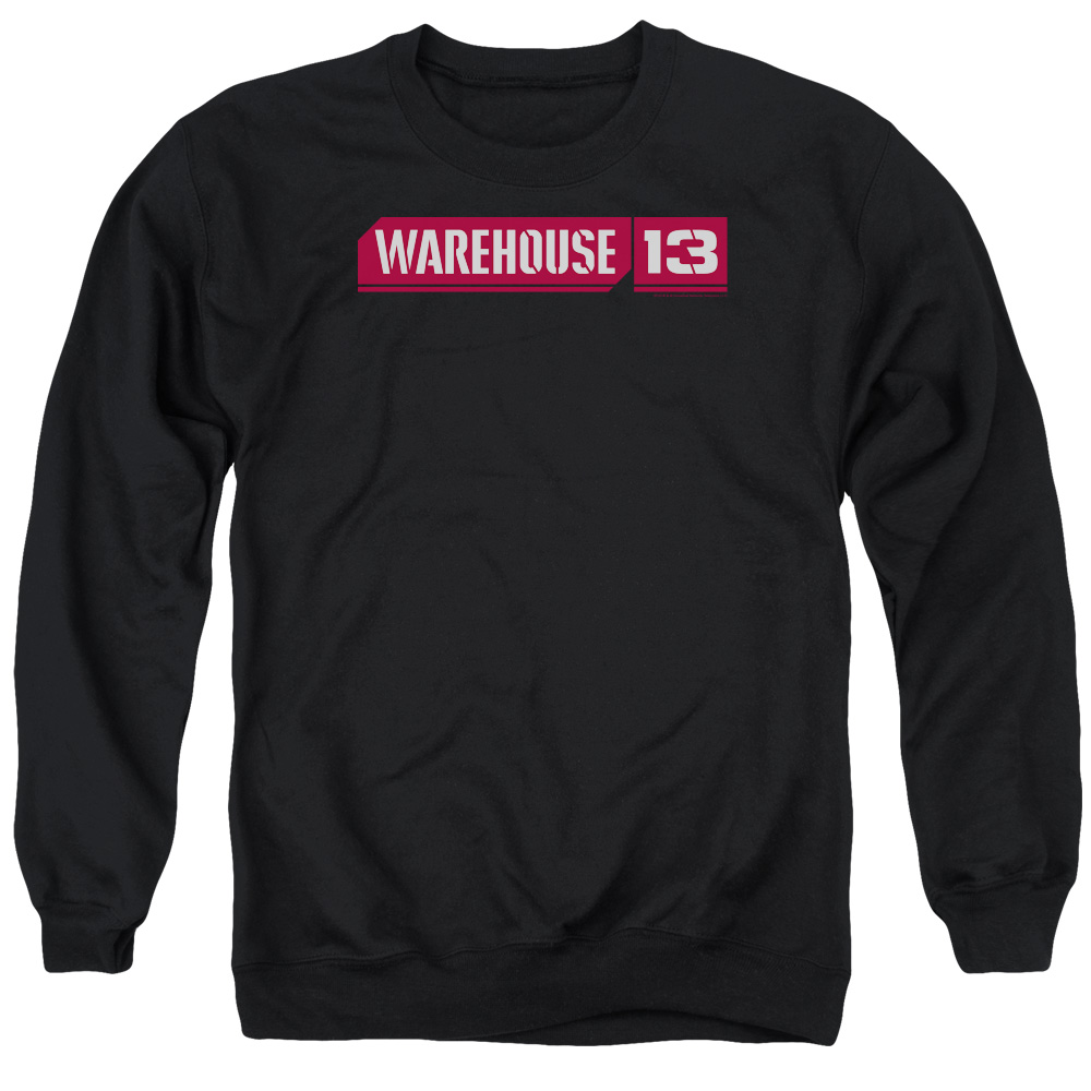 NBC137-AS-2 Warehouse 13 Logo Adult Crewneck Sweatshirt, Black - Medium