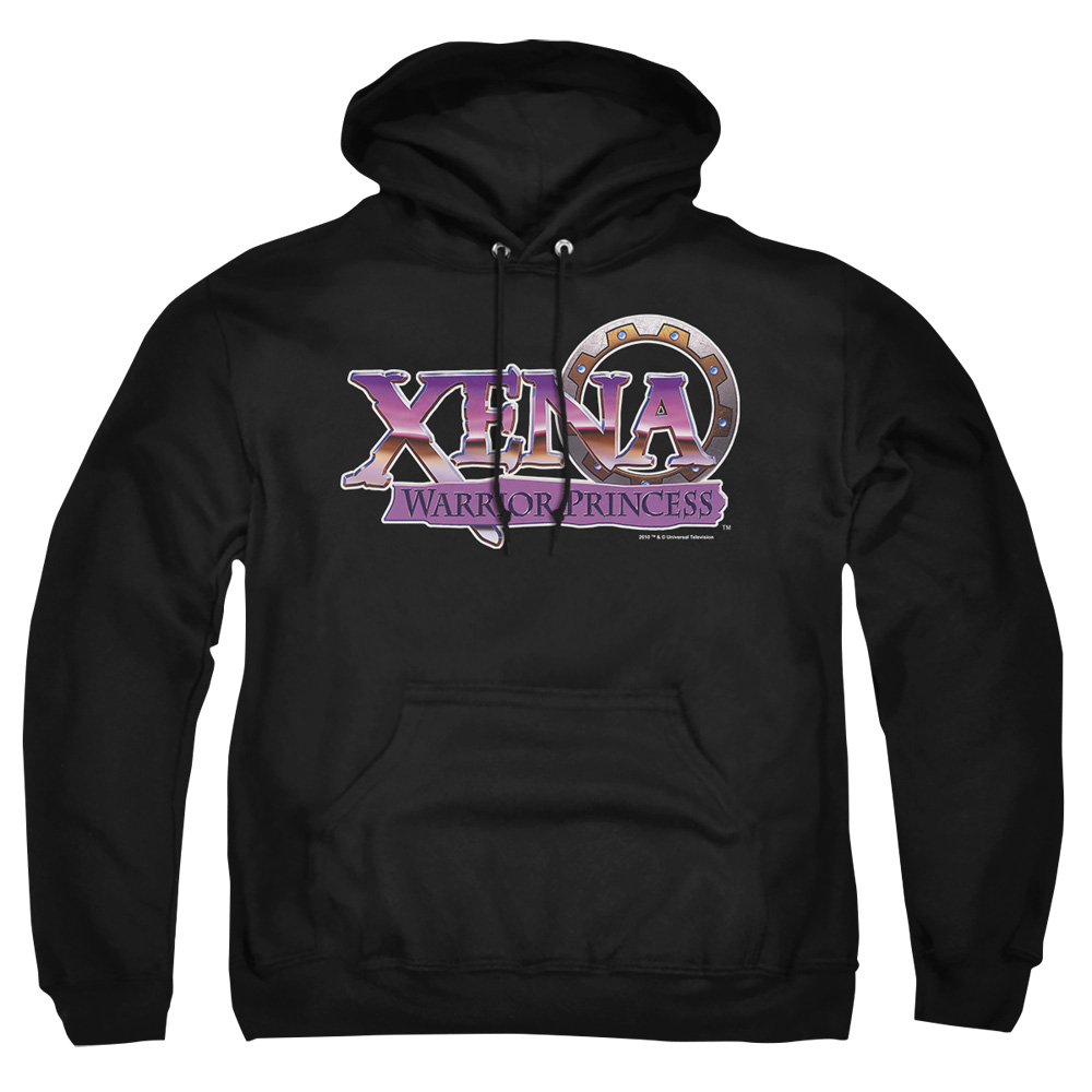 NBC146-AFTH-7 Xena Logo Adult Pullover Hoodie, Black - 4X