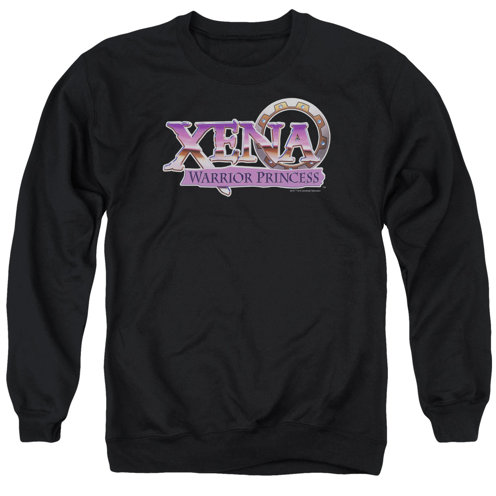 NBC146-AS-2 Xena Logo Adult Crewneck Sweatshirt, Black - Medium