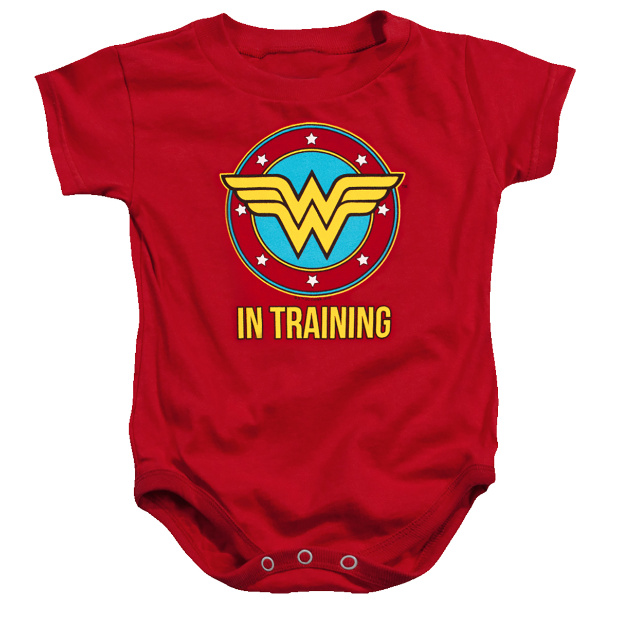 JLA911-SS-2 Wonder Woman In Training Infant Snapsuit, Red - Medium - 12 Month