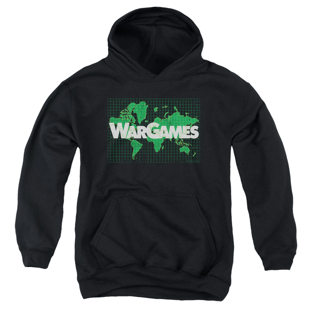MGM309-YFTH-2 Wargames Game Board Youth Hooded Sweatshirt, Black - Medium