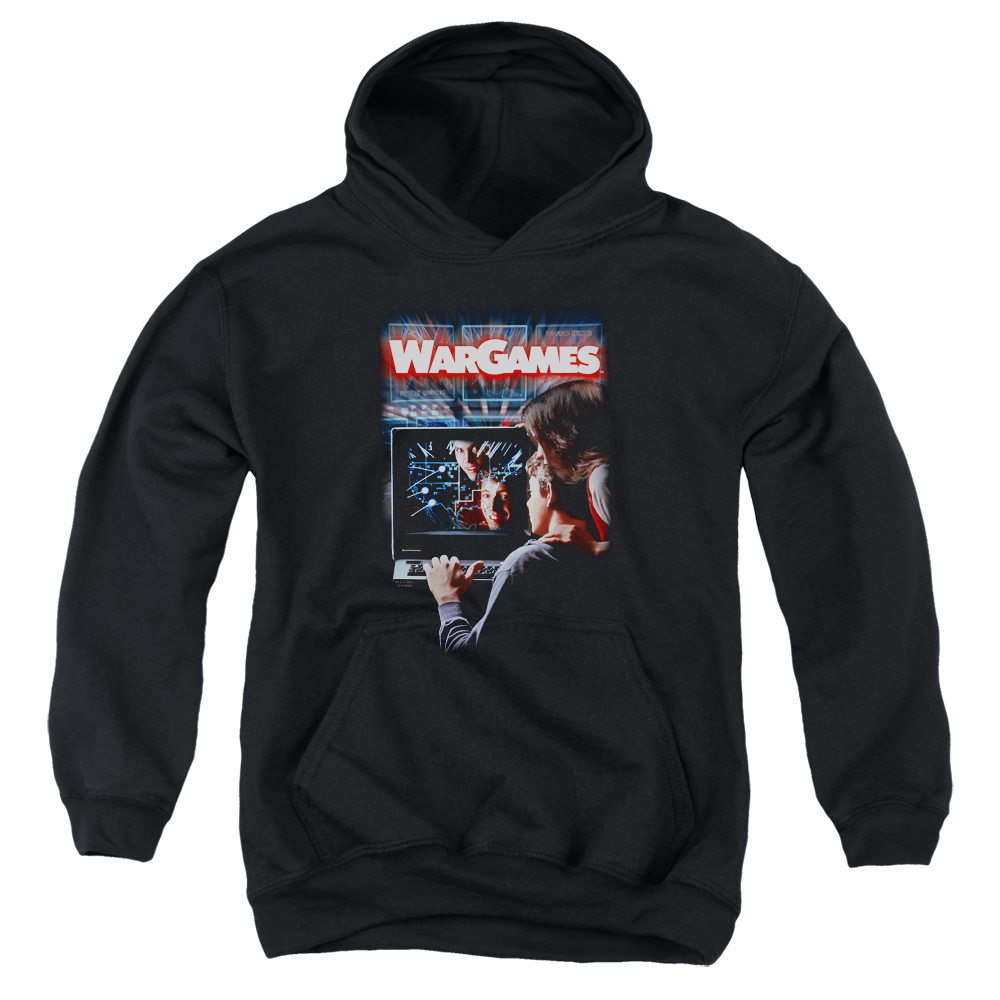 MGM320-YFTH-2 Wargames Poster Youth Hooded Sweatshirt, Black - Medium