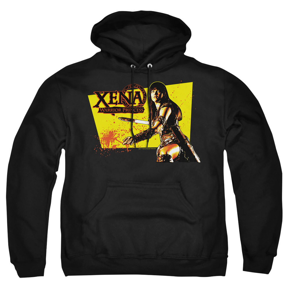 NBC346-AFTH-8 Xena Cut Up Adult Pullover Hoodie, Black - 5X