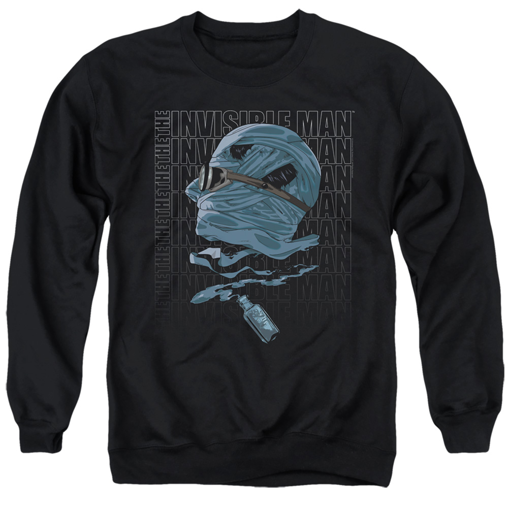UNI1360-AS-2 Universal Monsters Disappear Adult Crewneck Sweatshirt, Black - Medium