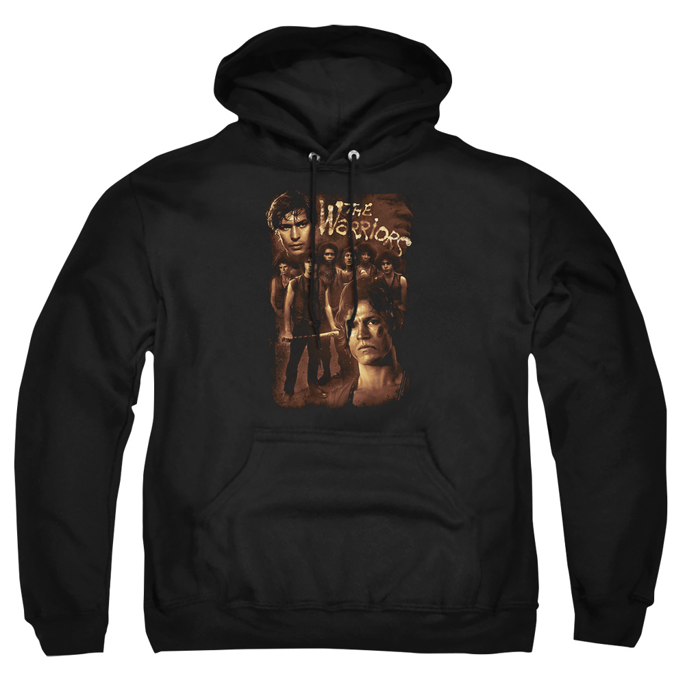 PAR490-AFTH-8 Warriors 9 Warriors Adult Pullover Hoodie, Black - 5X