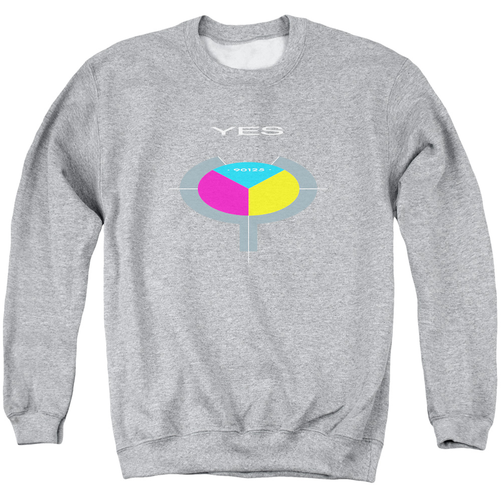 YES106-AS-3 Yes 90125 Adult Crewneck Sweatshirt, Athletic Heather - Large
